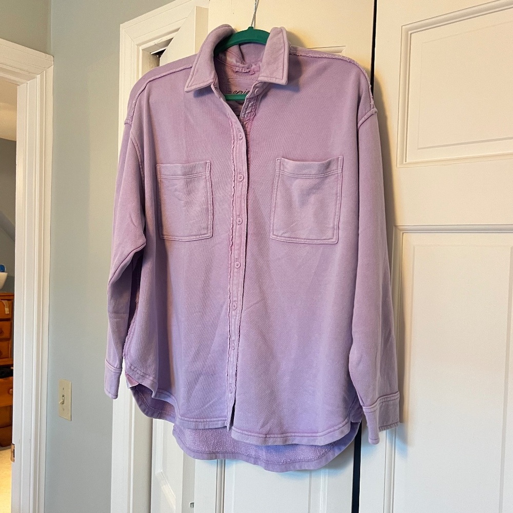 Aerie LumberJane Button up Fleece Shirt
